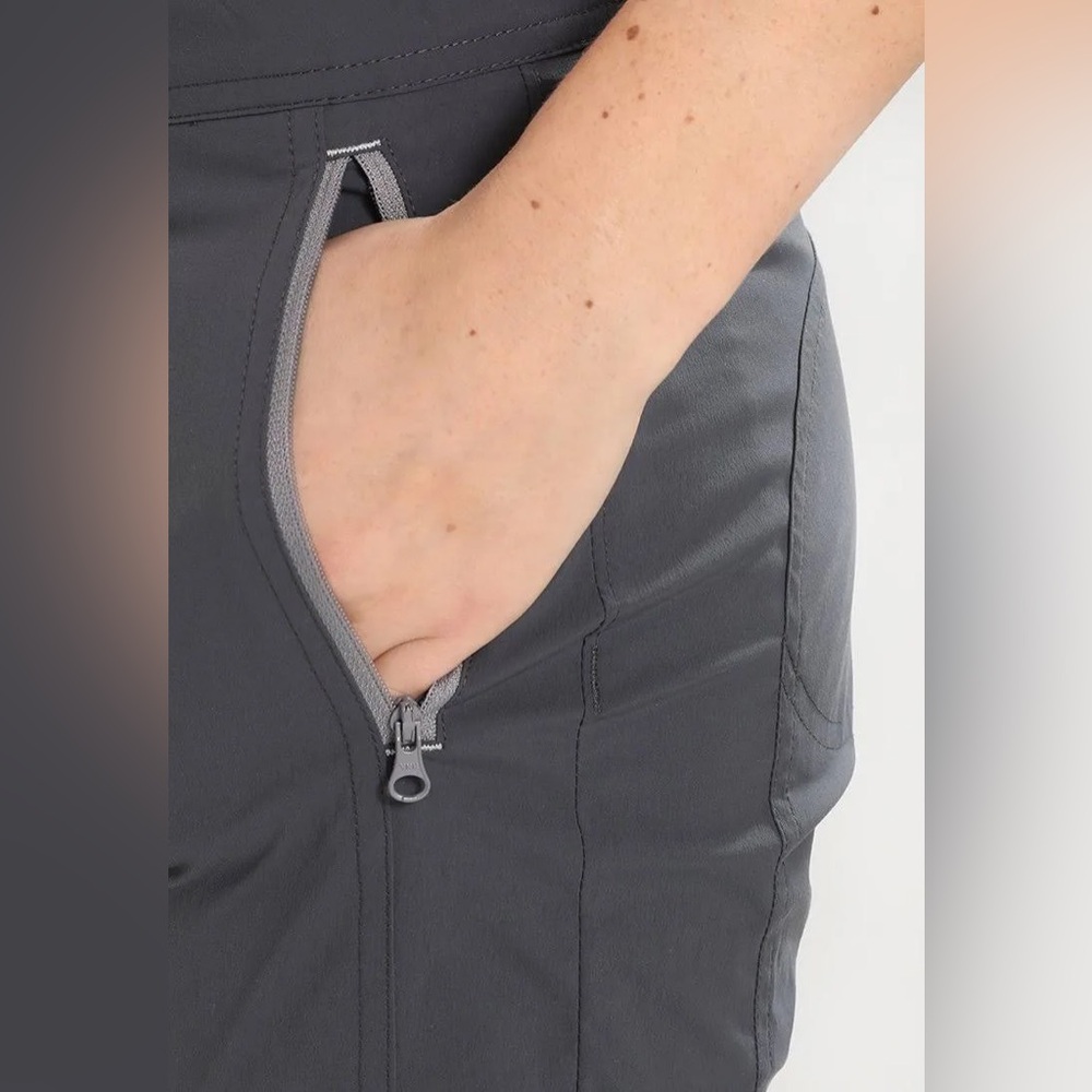Prana Aria Pant Roll Up Convertible Utility Outdoor Hiking Coal Grey 12 - Picture 5 of 11